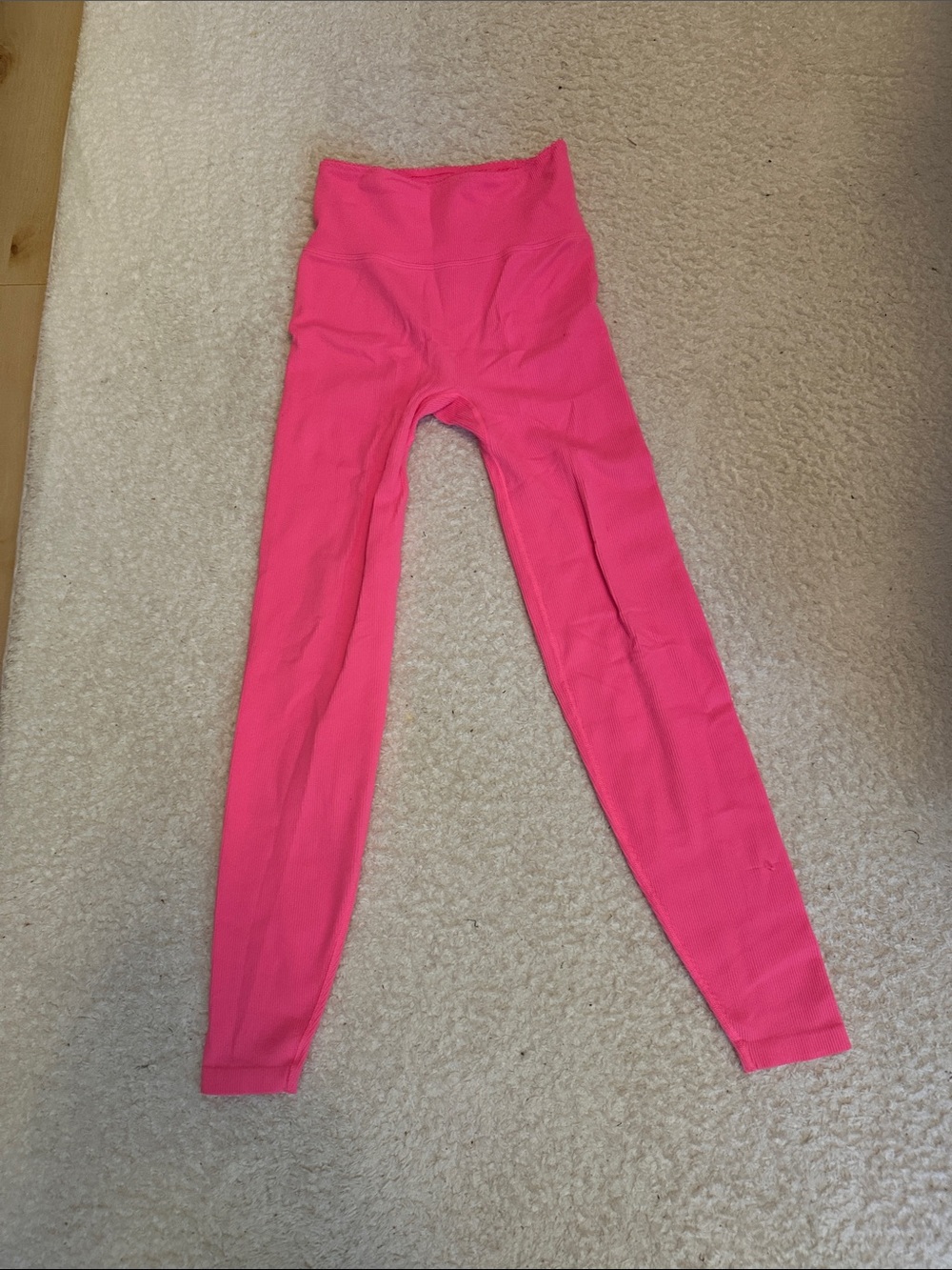 Girls High-Waist Neon Pink Leggings